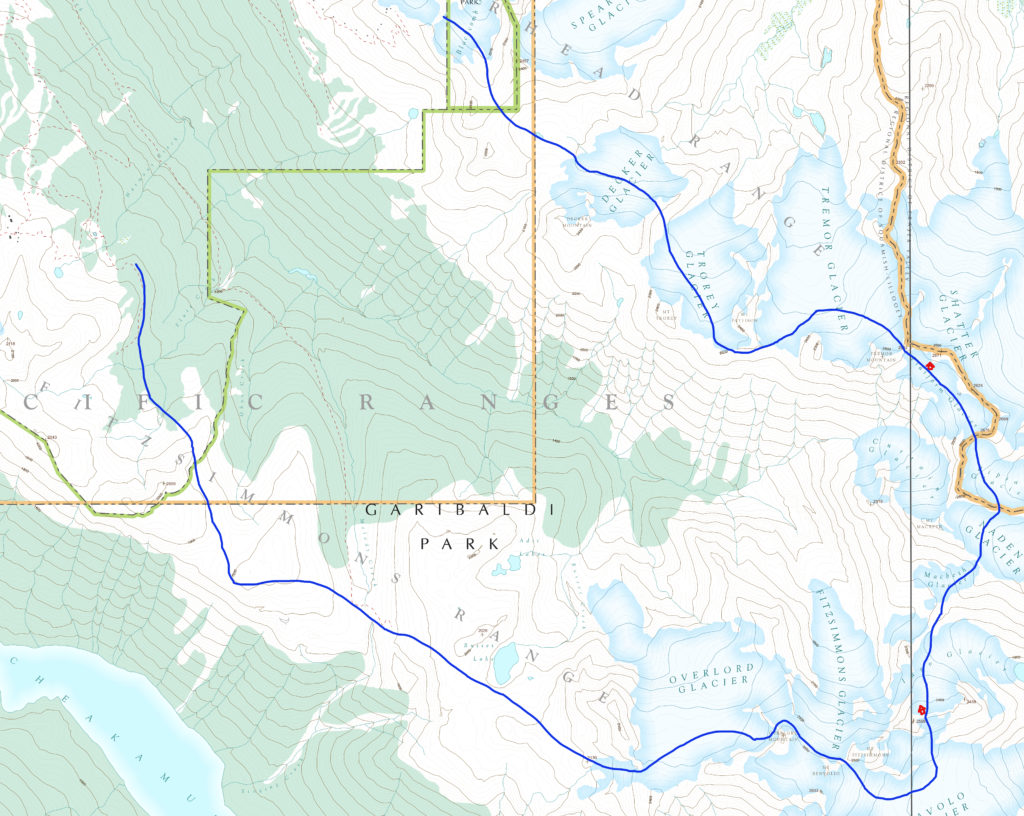 Spearhead traverse map