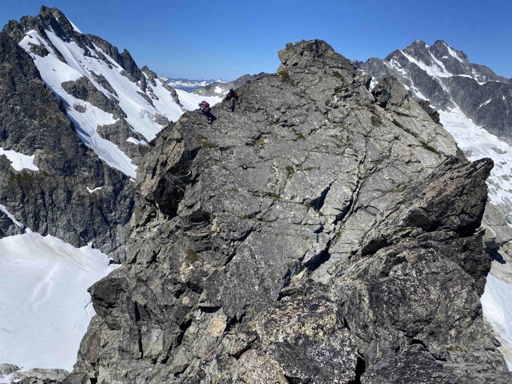 IMG_5709 Flat ridge after knife edge, down climbing into notch.